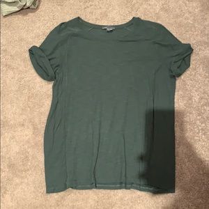 cute flowy navy green top